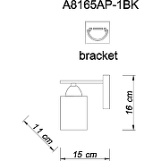 Настенный светильник Artelamp Visuale A8165AP-1BK Белый Черный Хром-2