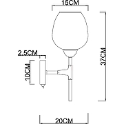 Настенный светильник Artelamp Yuka A4103AP-1CC Белый Хром-3