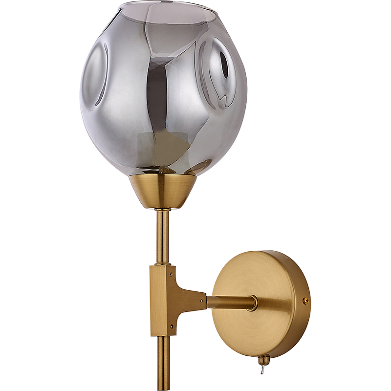 Настенный светильник Artelamp Yuka A7759AP-1PB Дымчатый Полированная медь