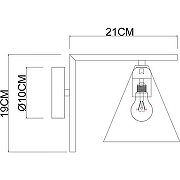 Настенный светильник Artelamp Jacob A7029AP-1BK Полированная медь Черный-3