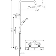Душевая система Ideal Standard Ceratherm T25 A7701AA с термостатом Хром-6