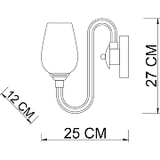 Настенный светильник Artelamp Lavinia A1404AP-1WH Хром Белый-3