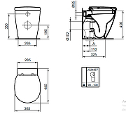 Унитаз компакт Ideal Standard Connect Space E119901 без бачка и сиденья-2