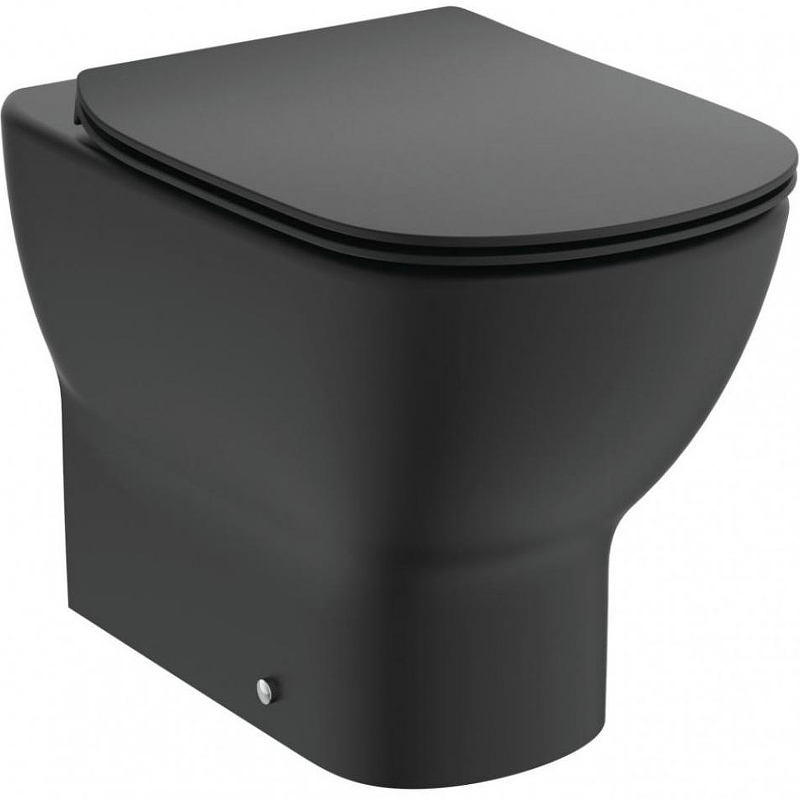 Унитаз Ideal Standard Tesi AquaBlade T0077V3 приставной Черный матовый без сиденья чаша подвесного унитаза ideal standard tesi aquablade t0079v3 черный
