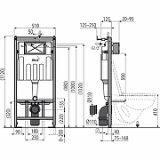 Комплект унитаза Creavit Free FE320-11CB00E-0000+KC0103.03.0000E с сиденьем Микролифт и инсталляцией Alcaplast Sadroмodul AM101/1120-0001+M578 с Черной матовой клавишей смыва-15