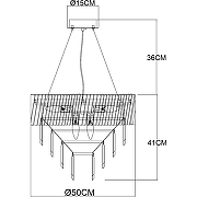 Люстра Artelamp Muscida A1004SP-8SI Прозрачная Серебро-5