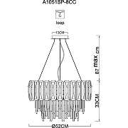 Люстра Artelamp Nicoletta A1051SP-8CC Прозрачная Хром-5