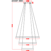 Люстра Artelamp Orione A2182SP-160CC Прозрачная Хром-5