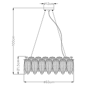 Люстра Artelamp Evie A4052SP-8SG Белая Золото матовое-5