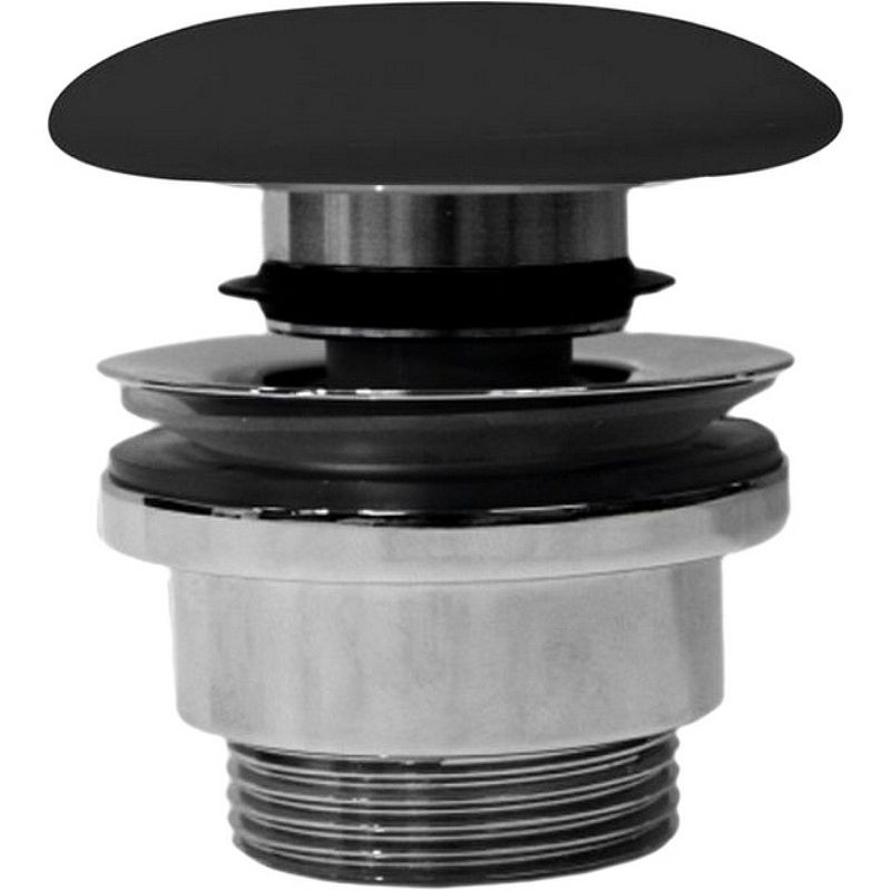 Донный клапан GSI PVC26 Click-Clack Черный матовый донный клапан ferro rotondo s285 bl b click clack черный