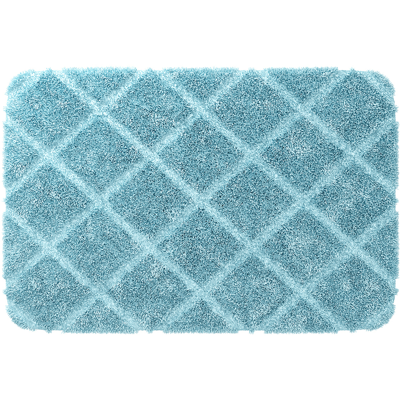 коврик для ванной комнаты highland полиэстер 55х55 см цвет голубой Коврик для ванной комнаты WasserKRAFT Lippe 90х60 BM-6517 Clearwater