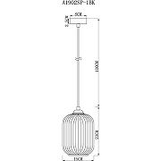 Подвесной светильник Artelamp Arwen A1902SP-1BK Дымчатый Черный-3