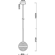 Подвесной светильник Artelamp Delacrua A7770SP-1PB Прозрачный Полированная медь-4