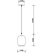 Подвесной светильник Artelamp Propus A4344SP-1AB Янтарный Античная бронза-2