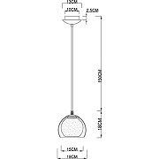 Подвесной светильник Artelamp Rastaban A7984SP-1CC Прозрачный Хром-3