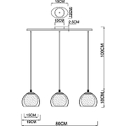 Подвесной светильник Artelamp Rastaban A7984SP-3PB Прозрачный Хром Полированная медь-2