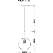 Подвесной светильник Artelamp Volare A1920SP-1AB Прозрачный Античная бронза-3