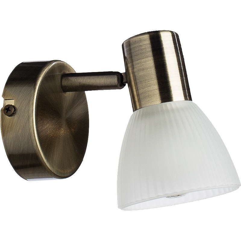 цена Настенный светильник Artelamp Parry A5062AP-1AB Белый Античная бронза