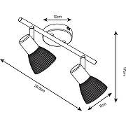 Настенный светильник Artelamp Parry A5062AP-2AB Белый Античная бронза-3