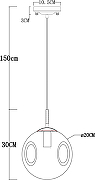 Подвесной светильник Artelamp Tureis A9920SP-1BK Черный Серый-2