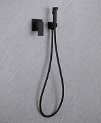 Гигиенический душ со смесителем Abber Daheim AF8225B Черный матовый-2
