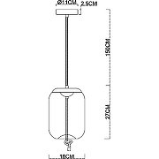 Подвесной светильник Artelamp Cody A7766SP-1AB Коньяк Античная бронза-3