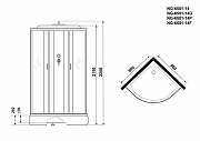 Душевая кабина Niagara Classic 90x90 NG-6501-14G с гидромассажем-17