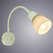 Настенный светильник Artelamp Lettura A7009AP-1WG Белый с золотом-1