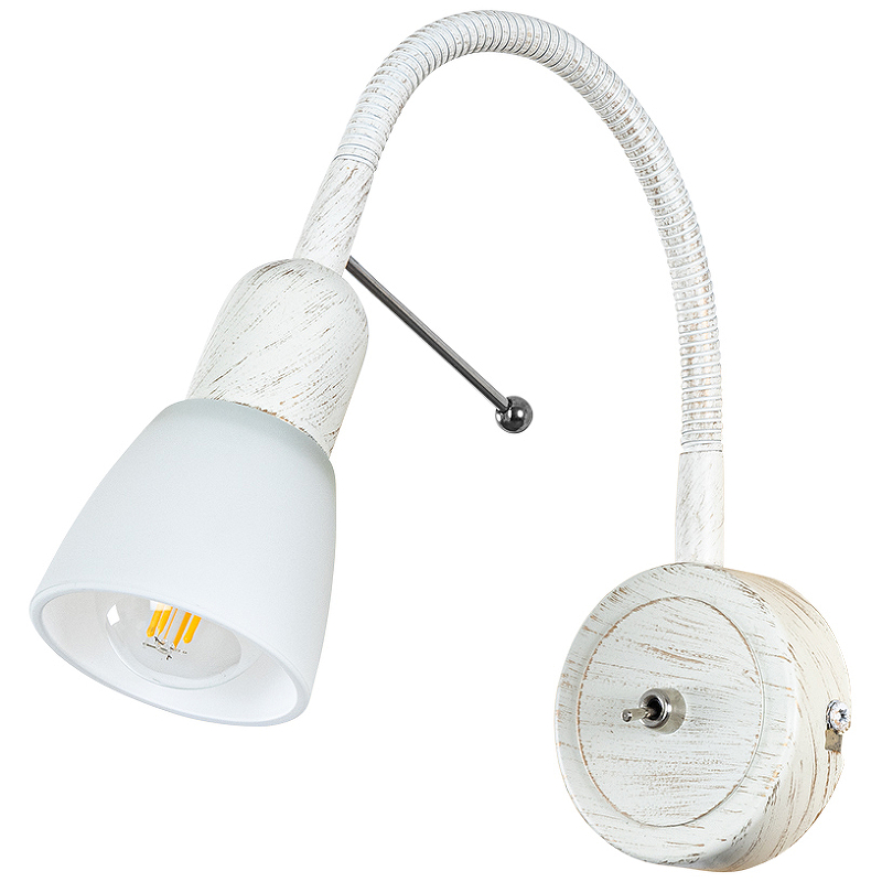 Настенный светильник Artelamp Lettura A7009AP-1WG Белый с золотом