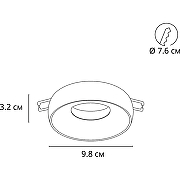 Встраиваемый светильник Artelamp Heze A6665PL-1BK Черный Белый-3