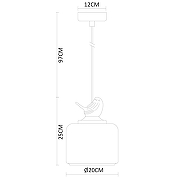 Подвесной светильник Artelamp Passero A8029SP-1WH Белый-3