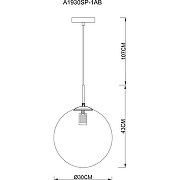 Подвесной светильник Artelamp Volare A1930SP-1AB Прозрачный Античная бронза-1