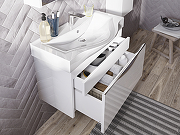Комплект мебели для ванной STWORKI Хельсинки 65 406328 подвесной Белый глянец-5