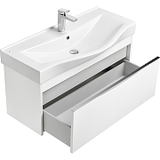 Комплект мебели для ванной STWORKI Хельсинки 100 411900 подвесной Белый глянец-8