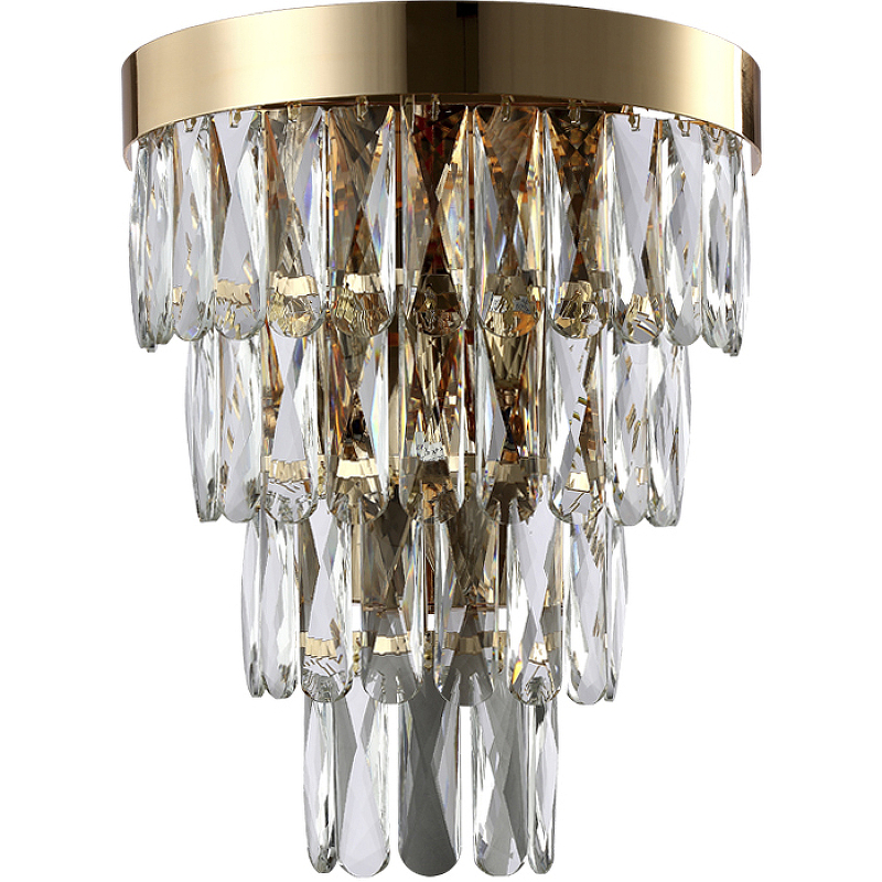 Настенный светильник Crystal Lux Abigail AP3 Gold Transparent Прозрачный Золото