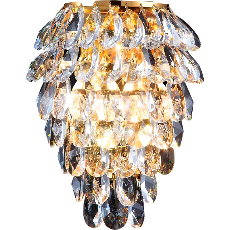 Настенный светильник Crystal Lux Charme AP3 Gold Transparent Прозрачный Золото настенный светильник crystal lux medea ap3 янтарный черный