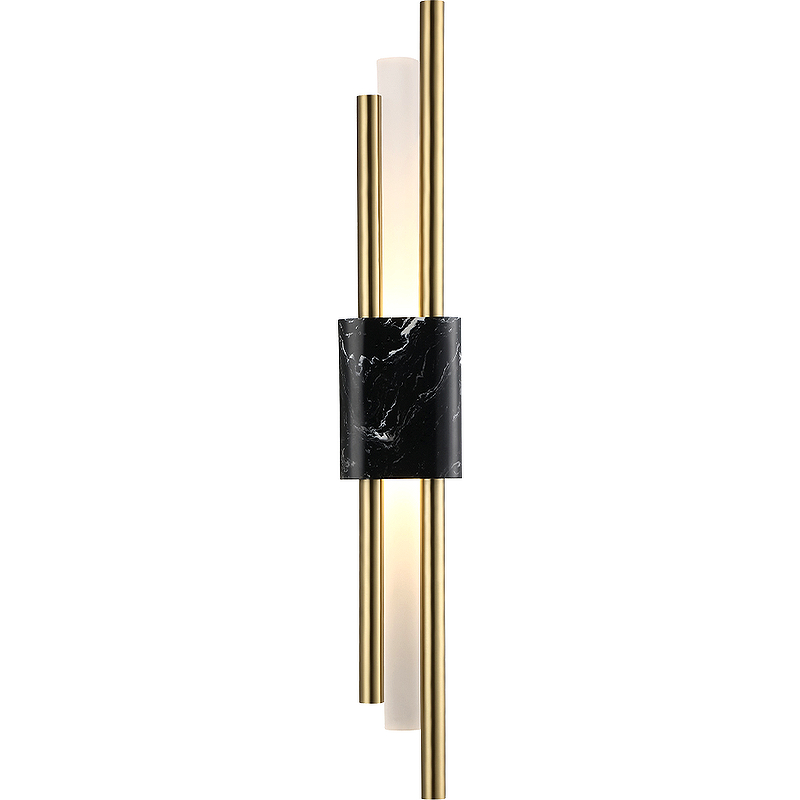 настенный светильник crystal lux largo ap12w black белый черный Настенный светильник Crystal Lux Carta AP6W LED Black Brass Белый Латунь Черный