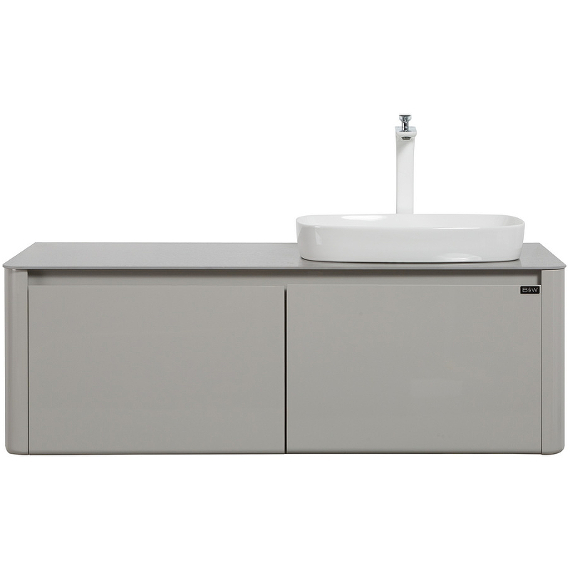 Комплект мебели для ванной Black&White Universe U915.1200 R 120 R 9151200R подвесной Glossy light grey - фото 1
