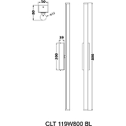 Настенный светильник Crystal Lux CLT 119W800 BL Белый Черный-3