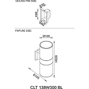 Настенный светильник Crystal Lux CLT 138W300 BL Черный-2
