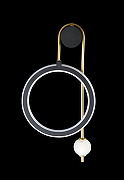 Настенный светильник Crystal Lux Corida AP25W LED Black Gold Черный Золото-4