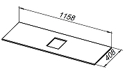 Столешница под раковину Allen Brau Priority 120 1.31012.G-S Серый структ-3