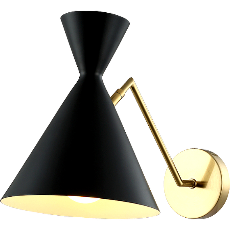 Настенный светильник Crystal Lux Joven AP1 Gold Black Черный Золото настенный светильник crystal lux primavera ap1 gold прозрачный золото