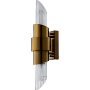 Настенный светильник Crystal Lux Justo AP2 Brass Прозрачный Латунь