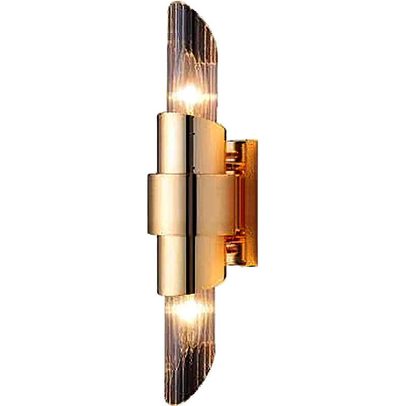 ideal lux настенный светильник ovalino ap2 bianco Настенный светильник Crystal Lux Justo AP2 Gold Прозрачный Золото