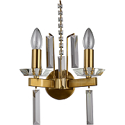 Настенный светильник Crystal Lux Marron AP2 Brass Пепельный Латунь