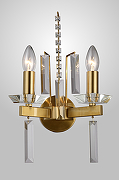 Настенный светильник Crystal Lux Marron AP2 Brass Пепельный Латунь-1