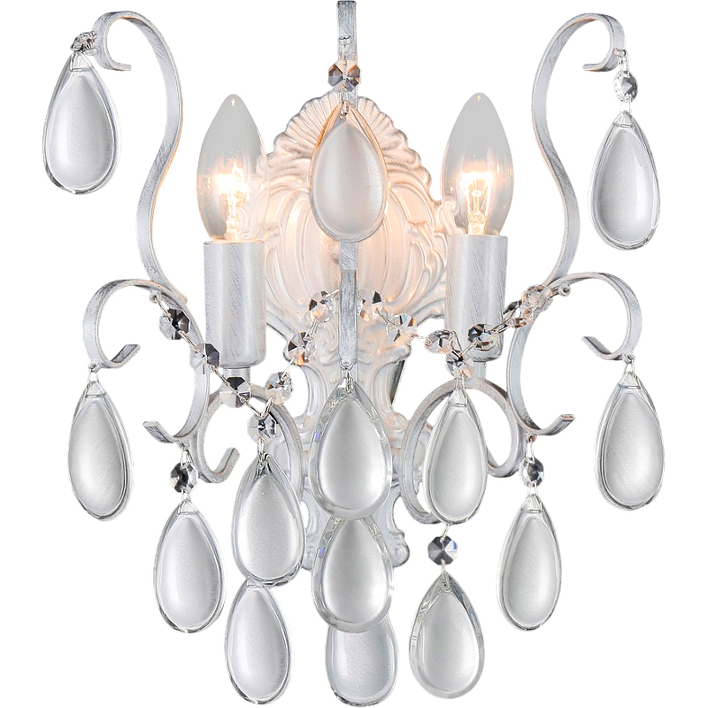 Настенный светильник Crystal Lux Sevilia AP2 Silver Белый Серебро