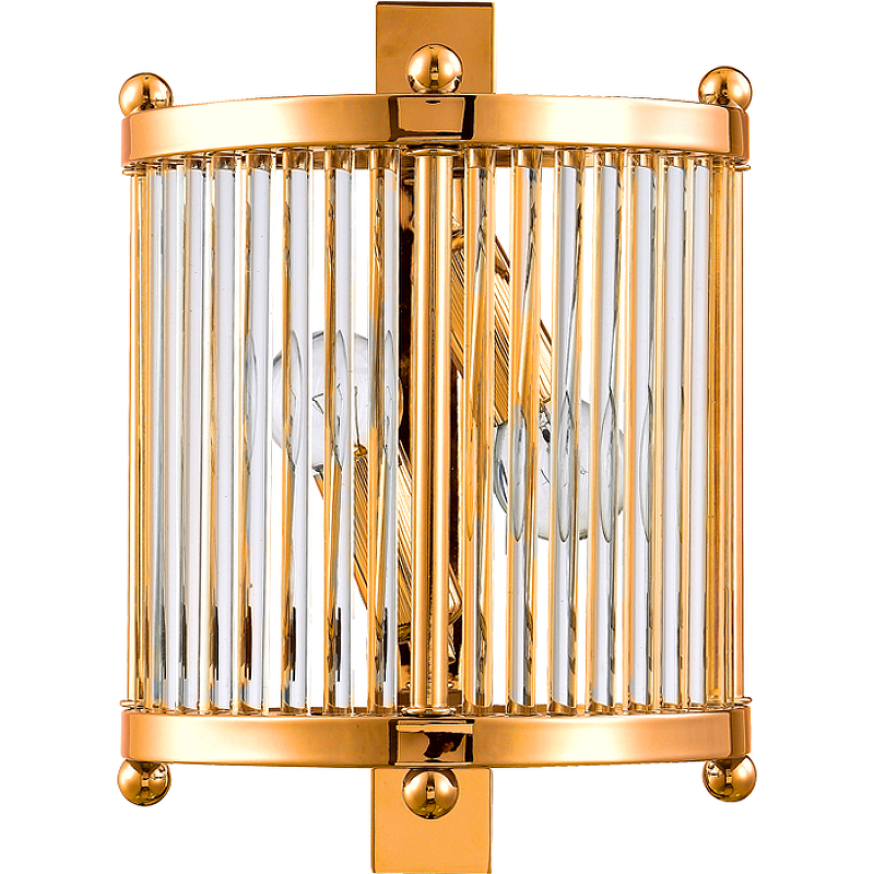цена Настенный светильник Crystal Lux Tadeo AP2 Gold Transparente Прозрачный Золото