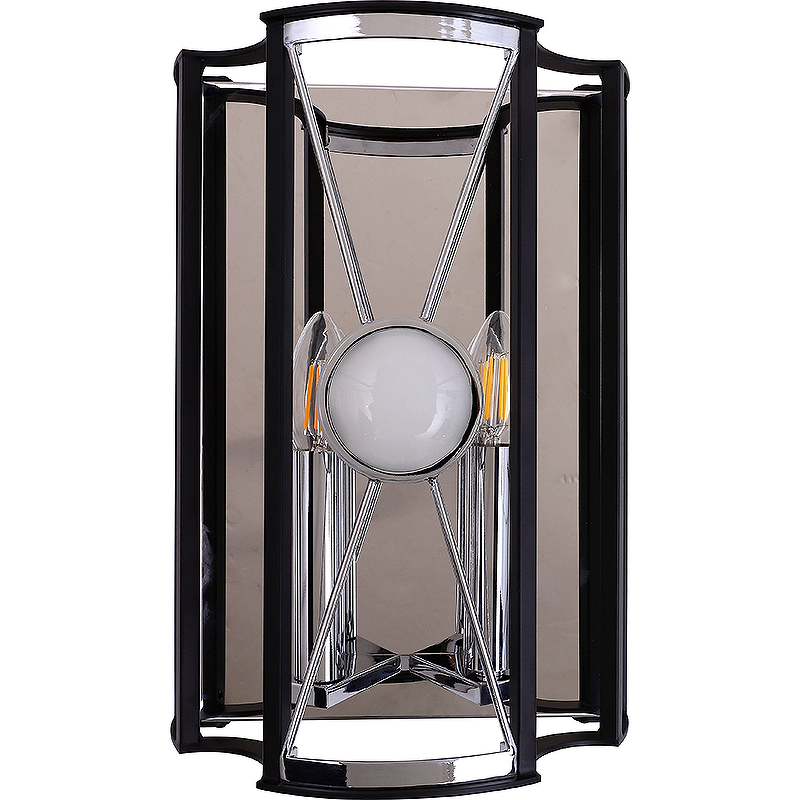 Настенный светильник Crystal Lux Tandem AP2 Chrome Хром Черный настенный светильник crystal lux tandem ap2 chrome хром черный